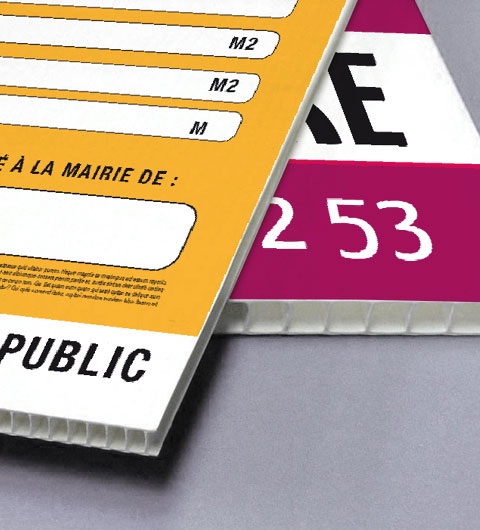 panneau pvc alv&eacute;olaire personnalisable